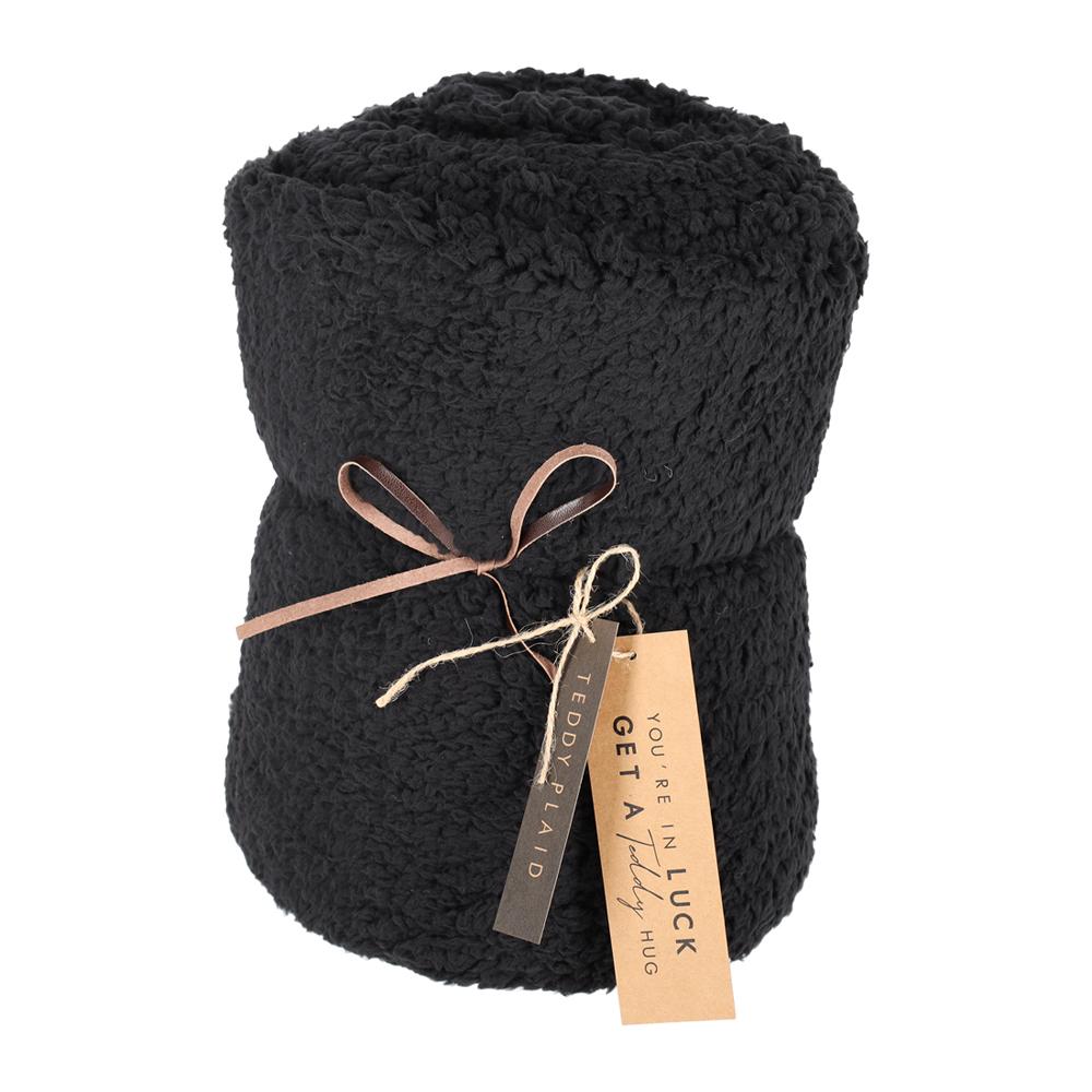 Teddy plaid - Zwart
