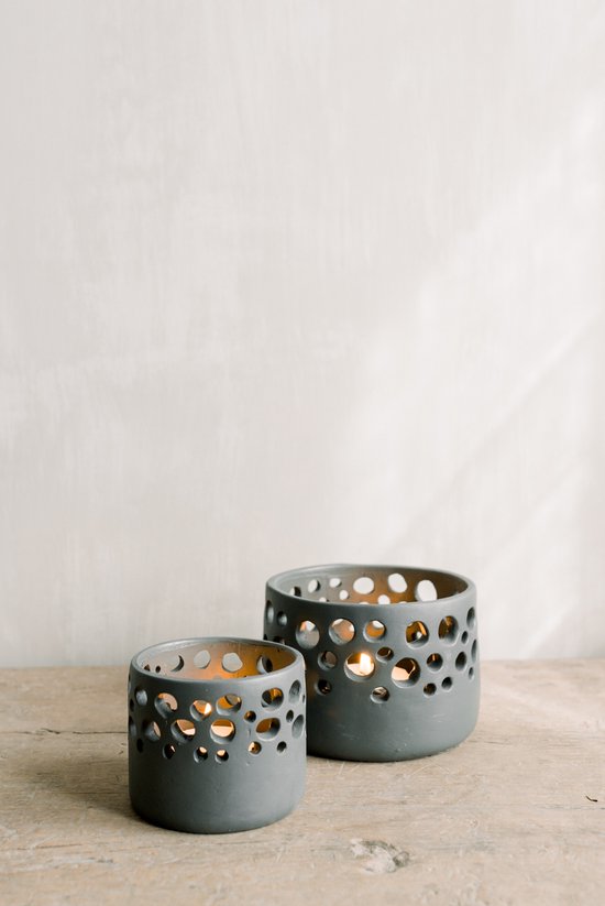 Tealight Holder - Timor L Grey