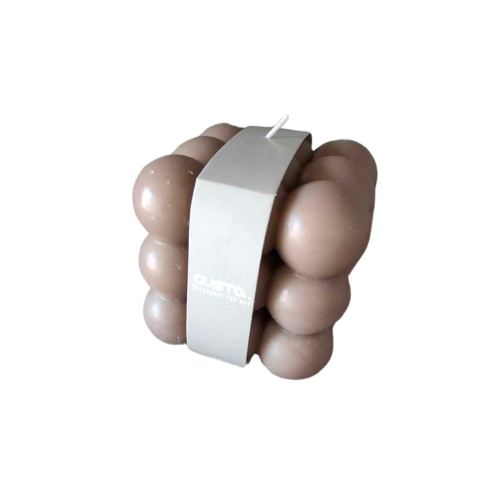 Cube - Kaars - Bruin