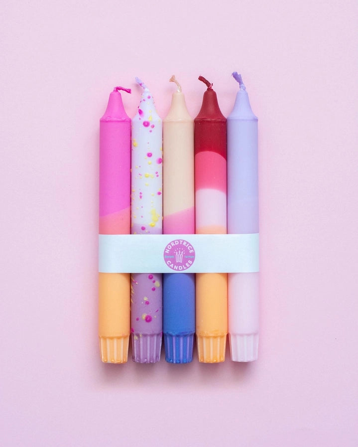 Color Crush - set van 5 handgemaakte kaarsen