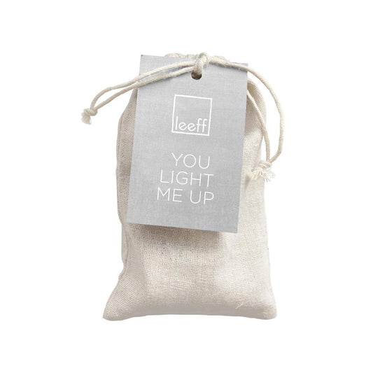 Theelichtjes in zakje: You Light Me Up (set van 10 + jutezakje)
