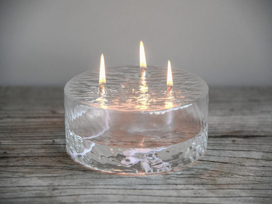 Olielamp - 3 Wieken - L