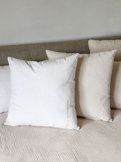 Kussen- taupe - 'This is my happy place'