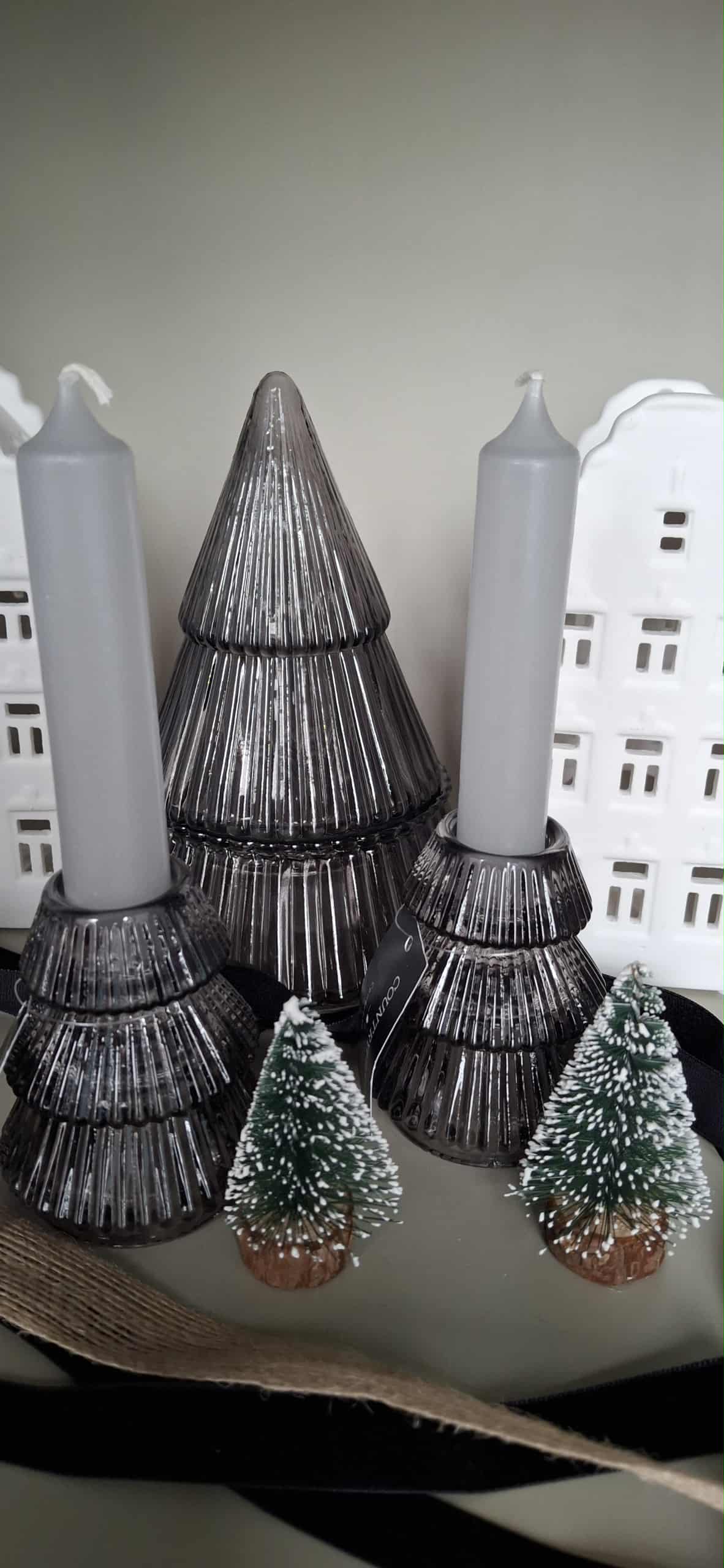 Glazen kaarshouder - Kerstboom  | Classy Christmas Edition