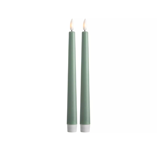 Dinerkaarsen - LED - Set van 2 (Groen)