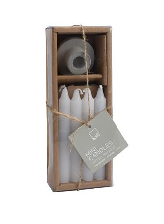 Giftset 'Louise' (set 6 kaarsen + kaarshouder)