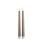 Dinerkaarsen - LED - Set van 2 (Taupe)