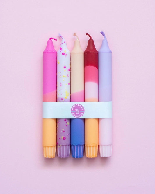 Color Crush - set van 5 handgemaakte kaarsen