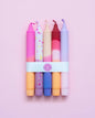 Color Crush - set van 5 handgemaakte kaarsen